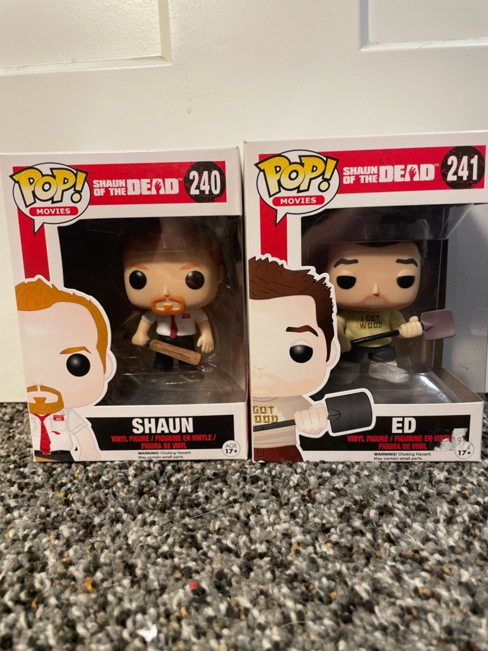 Funko Pop! Shaun of the Dead Shaun and Ed Vinyl Figures- NIB